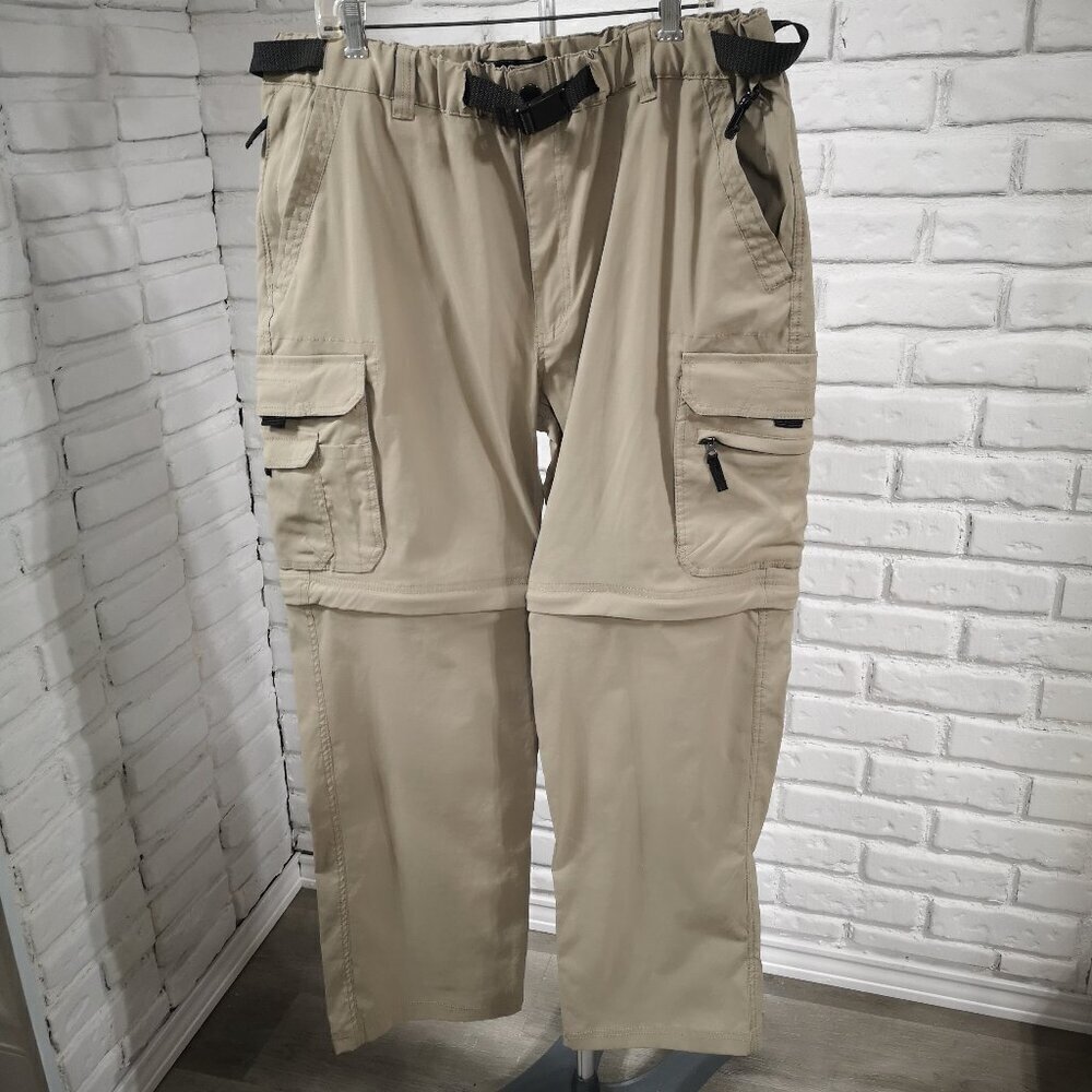 BC Clothing Co. Men's Size XXL Tan Zip Off Pants / Cargo Shorts